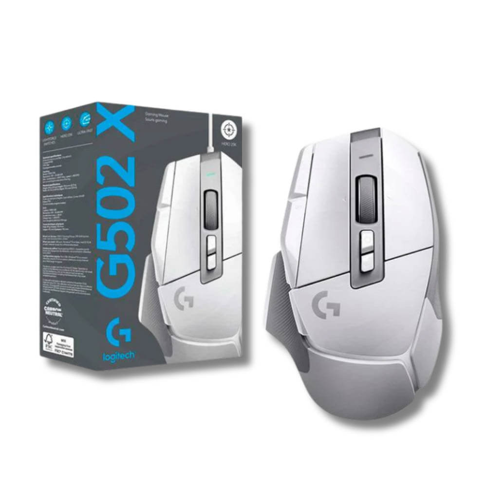 Mouse Gamer Logitech G502 X Hero Usb 25K Dpi Lightforce Blanco (910-006144)