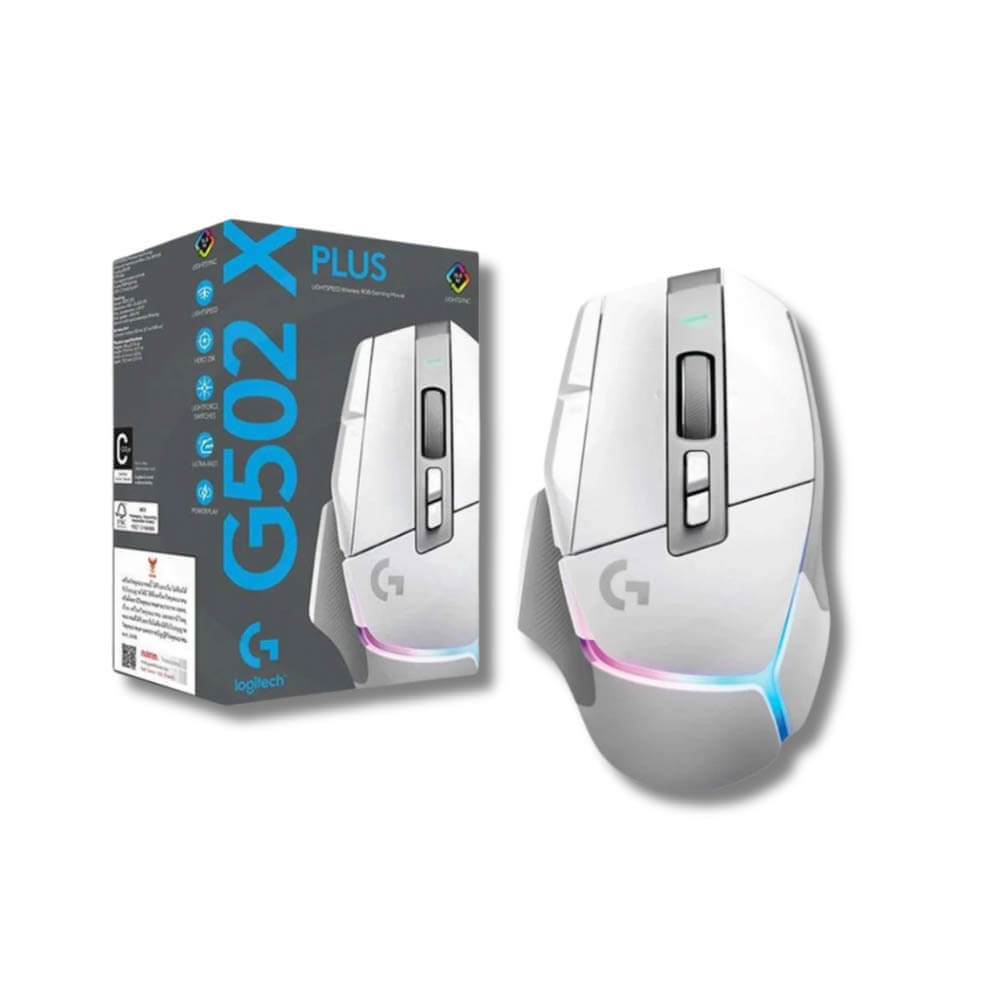 Mouse Gamer Logitech G502 X Plus Lightspeed 25K Dpi Lightforce/Lightsync Rgb Blanco (910-006169)
