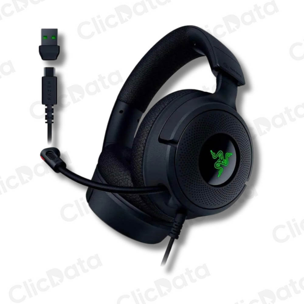 Audifono C/Microf. Razer Kraken V4 X Usb-C /Adaptador Usb-A Chroma Black (Rz04-05180100-R3U1)