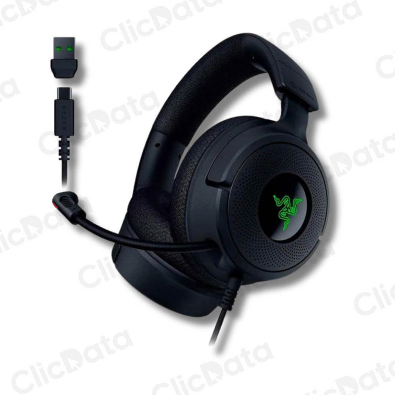 Audifono C/Microf. Razer Kraken V4 X Usb-C /Adaptador Usb-A Chroma Black (Rz04-05180100-R3U1)