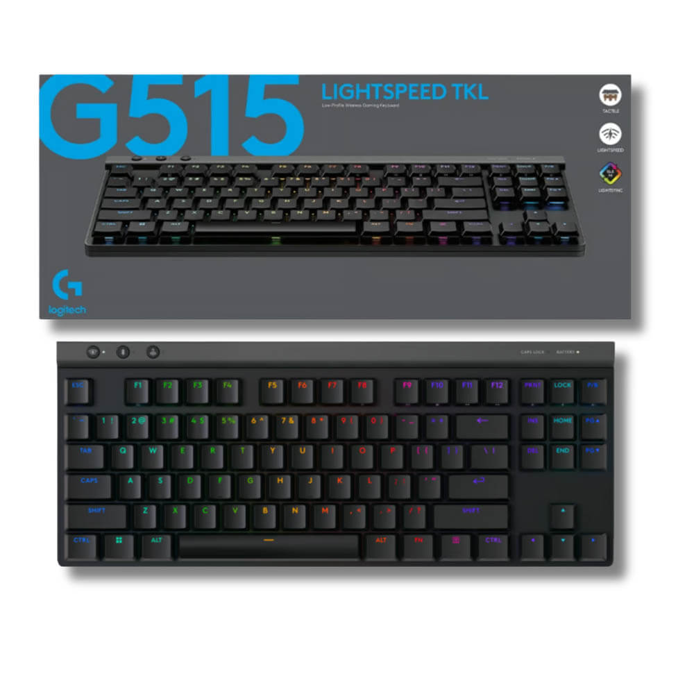 Teclado Gaming Logitech G515 Tkl Lightspeed/Bt Lightsync Rgb White 920-012423