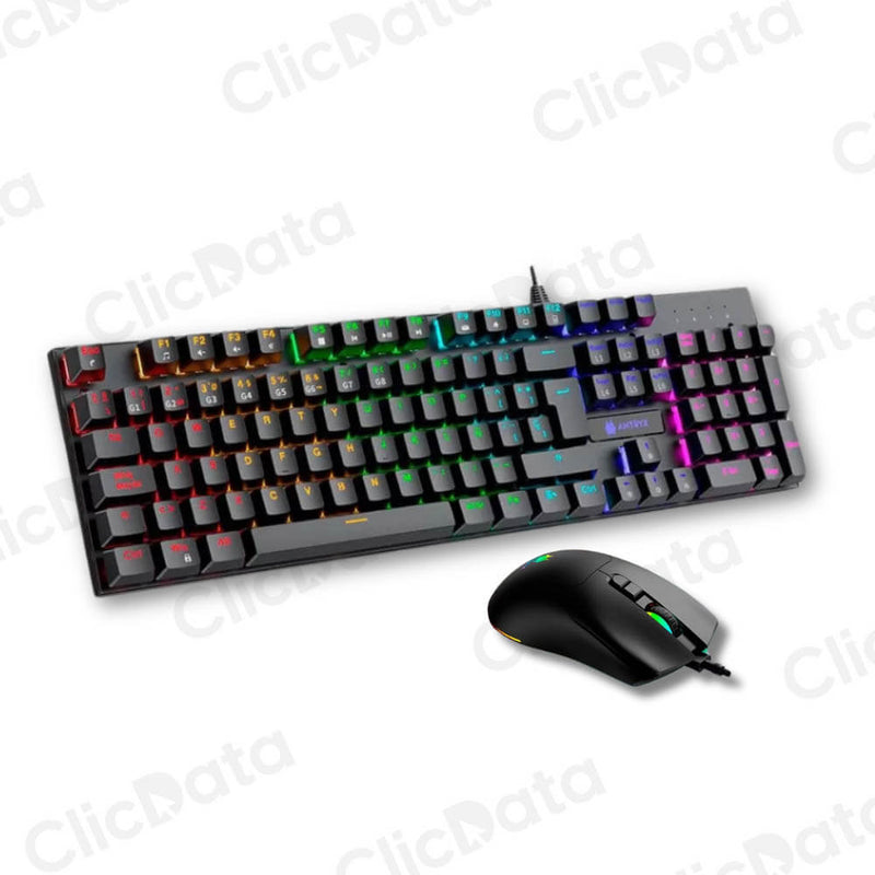 Combo Gamer Antryx GC-3100 X3 Black, Teclado Switch Red, Mouse, Auricular