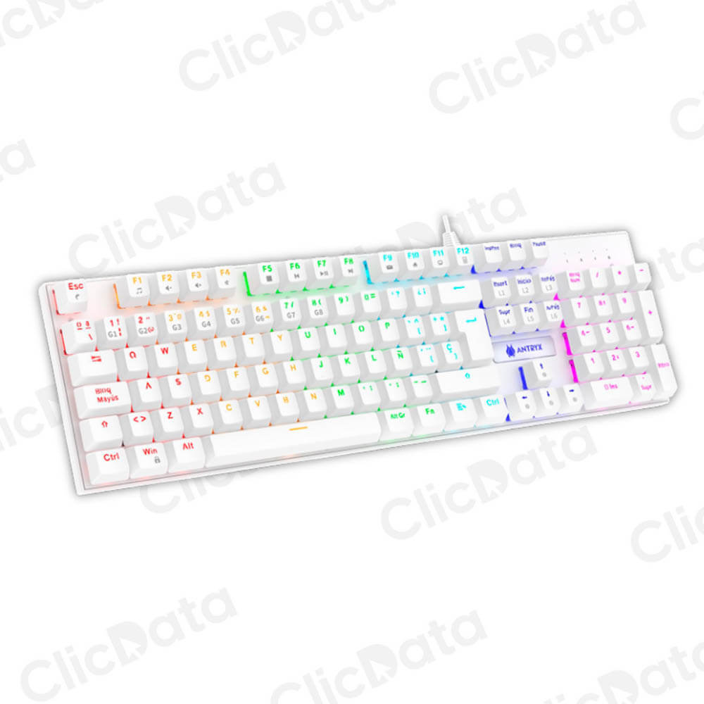 Combo Gamer Antryx GC-3100 X3 White, Teclado Switch Red, Mouse, Auriculares