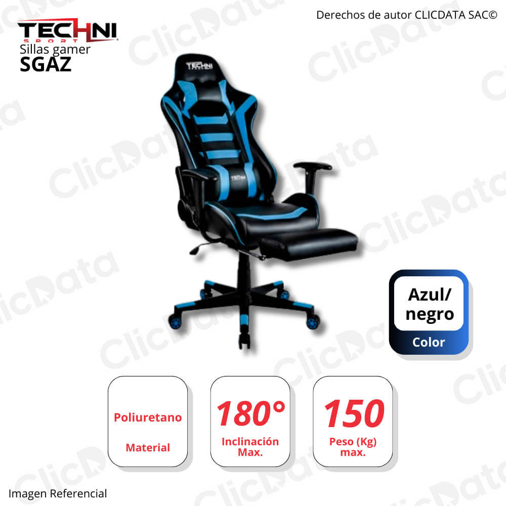 Silla Gaming Technisport con posa pies SGAZ