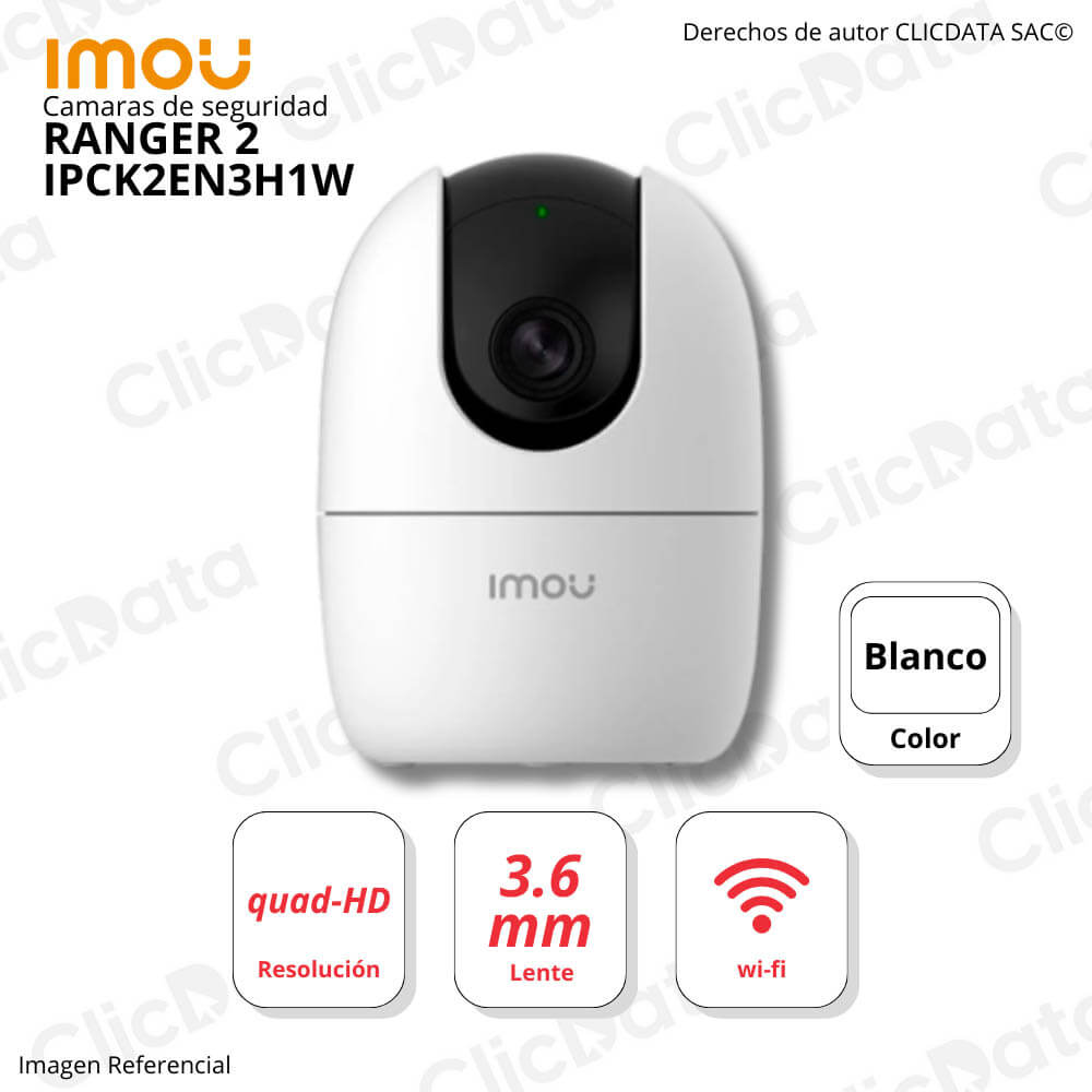 Camara Wifi IMOU Ranger 2 3MP K2EN-3H1W 2K-Blanco