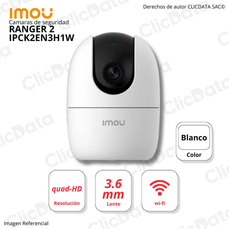 Camara Wifi IMOU Ranger 2 3MP K2EN-3H1W 2K-Blanco