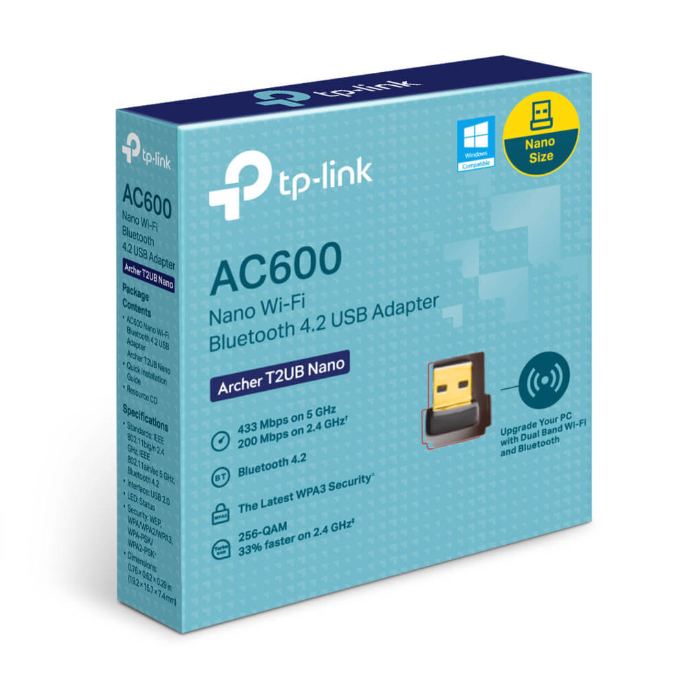 Adaptador USB WiFi TPLink Archer T2UB Nano AC600