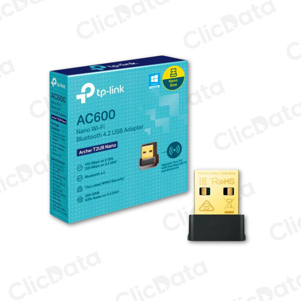 Adaptador USB WiFi TPLink Archer T2UB Nano AC600