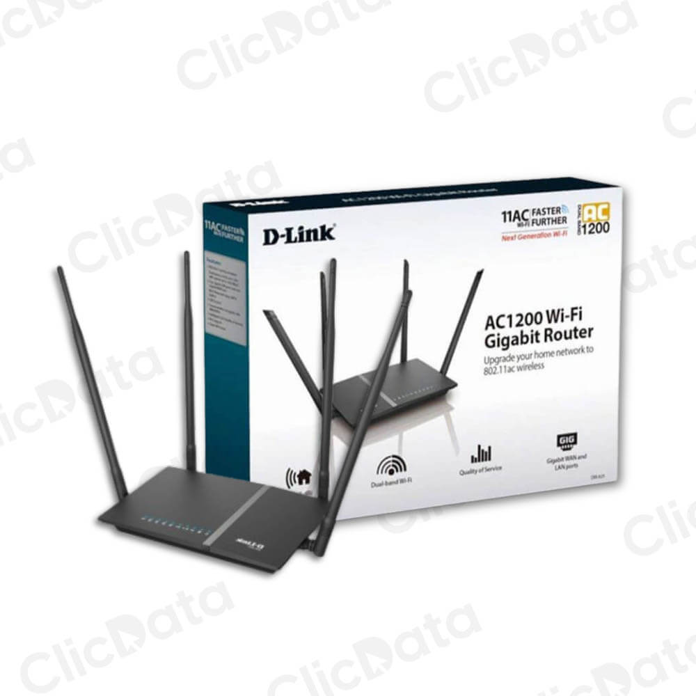 Router Wireless MUMIMO WiFi DLink DIR-825M AC1200 300Mbps
