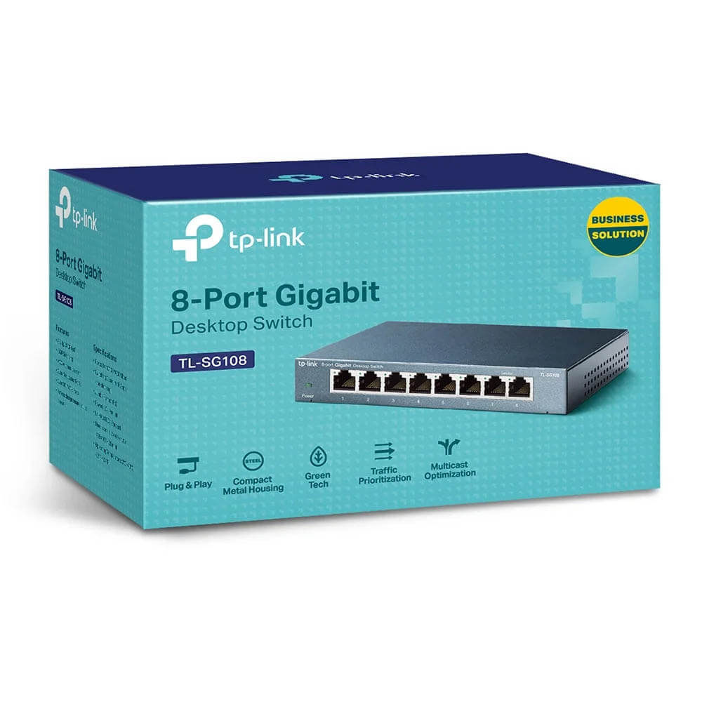 Switch TPLink TLS-G108 8 Pts Gigabit Metal