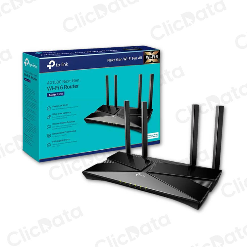 Router TPLink AX12 AX1500 4 Pts Gigabit WiFi 6 1.5Gpbs Doble banda