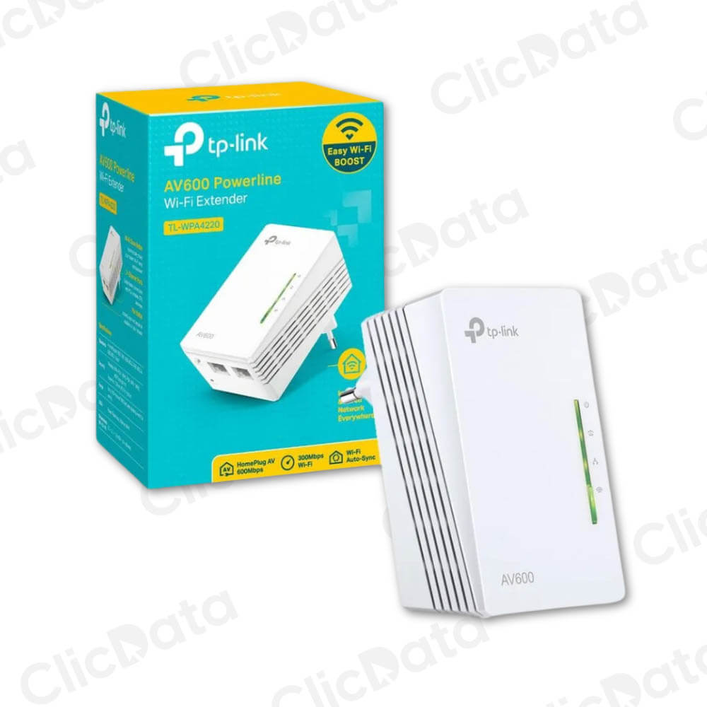 Adaptador Powerline TPLink TL-WPA4220 WiFi AV500, 300 Mbps, Dual Band