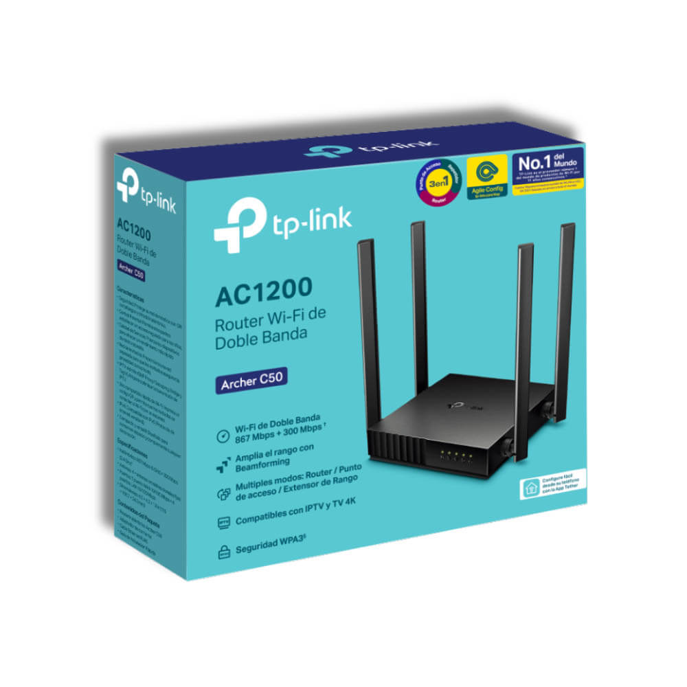 Router TPLink Archer C50 AC1200 WIFI DOBLE BANDA 4 ANTENAS