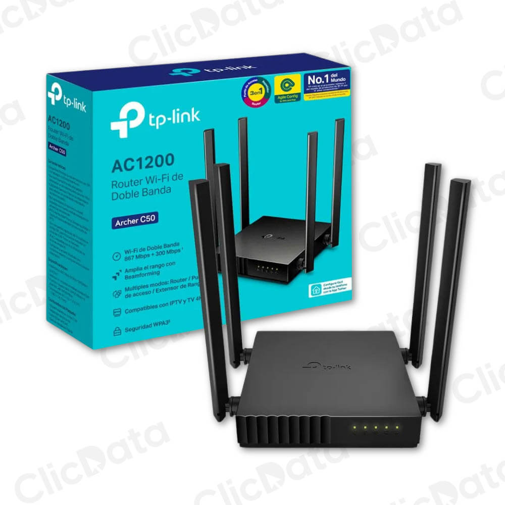 Router TPLink Archer C50 AC1200 WIFI DOBLE BANDA 4 ANTENAS