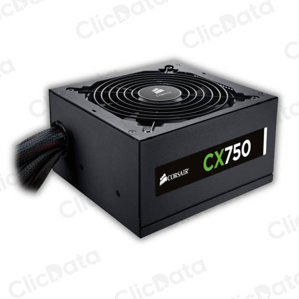 Fuente De Alimentación Corsair Cx750, 750 Watts, 80 Plus Bronze, Cx Series, Negro.