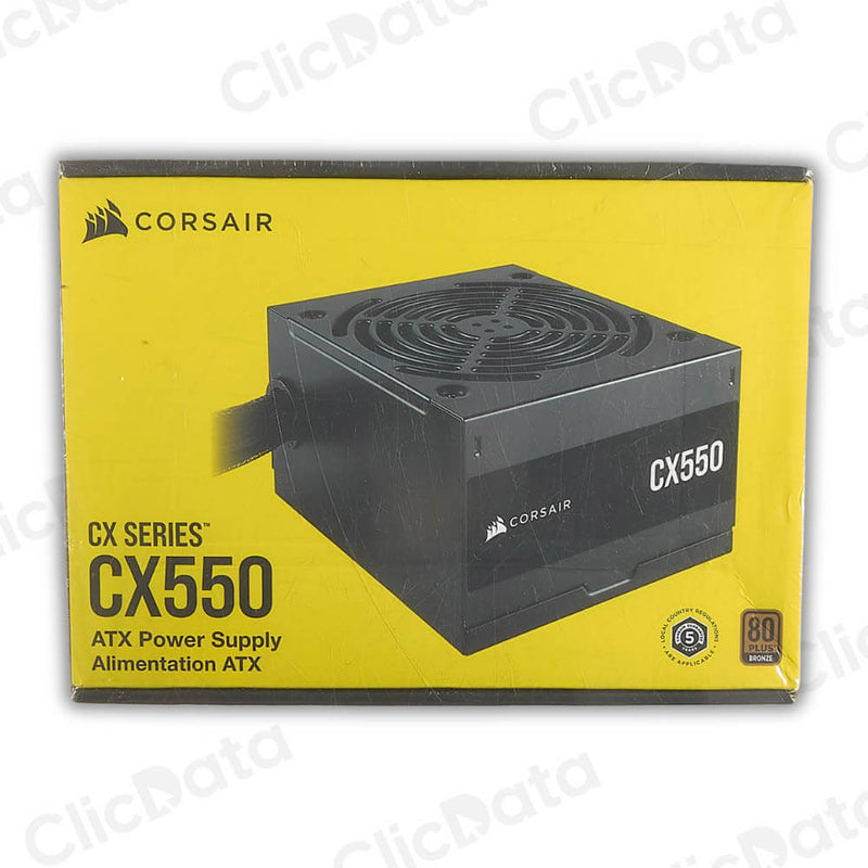 Fuente De Alimentación Corsair Cx550, 550 Watts, 80 Plus Bronze, Cx Series, Negro.