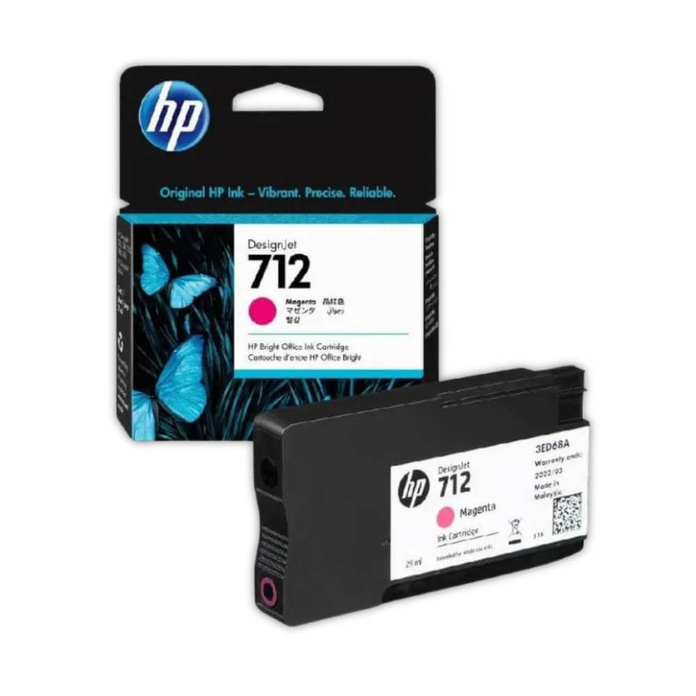 Tinta Hp 712A Magenta 3ED68A 29ml T250, T630, T650, T210 Original