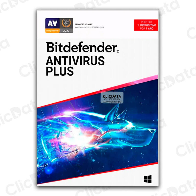 antivirus bitdefender plus 1PC 1 año virtual