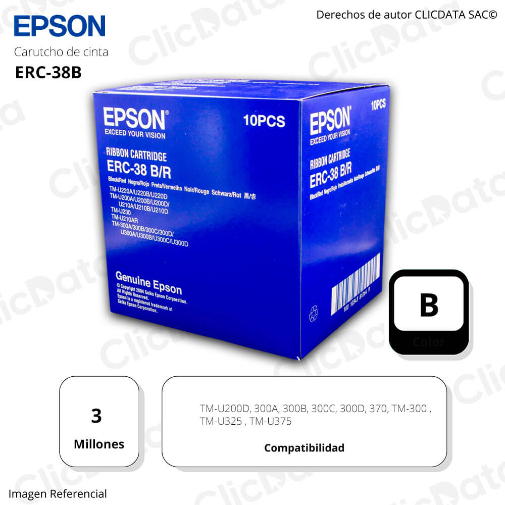 Cinta Epson ERC-38B / TM-U200/220/300/325/375 Original