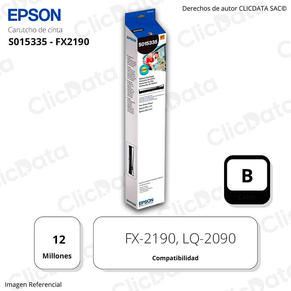 Cinta Epson S015335 FX2190, LQ2090 Negro Original
