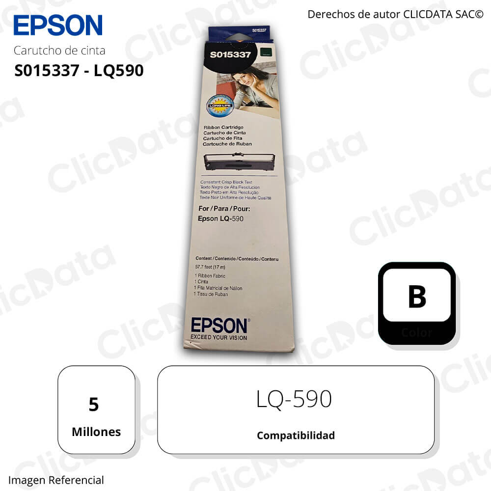 Cinta Epson S015337 LQ590 Negro Original