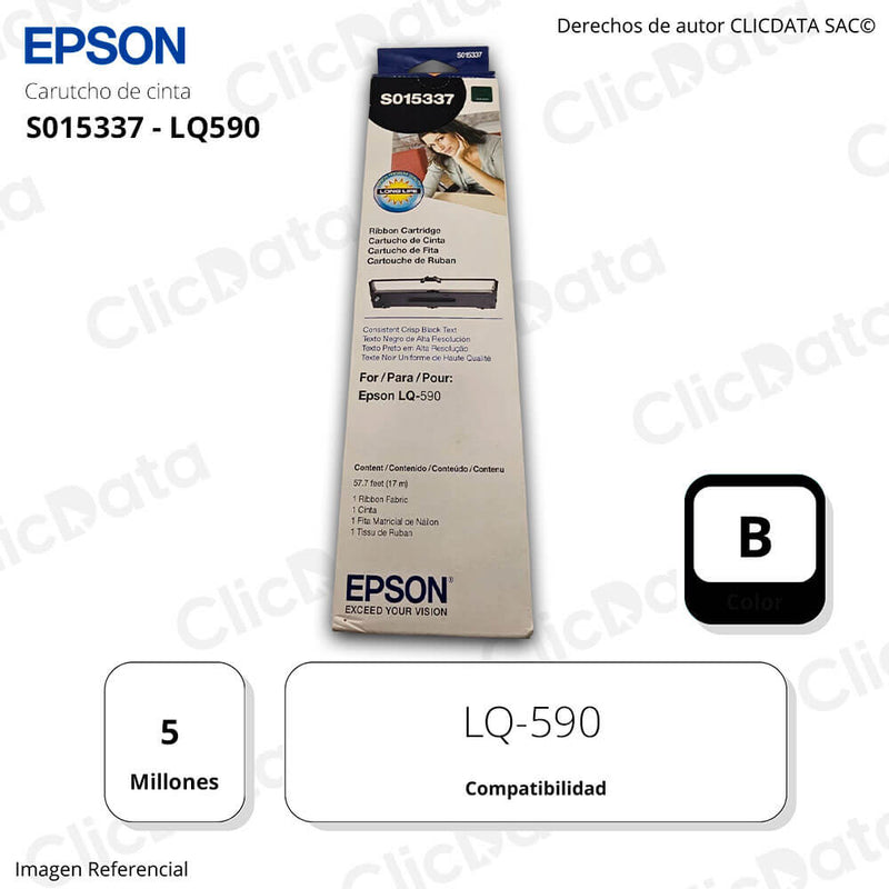 Cinta Epson S015337 LQ590 Negro Original
