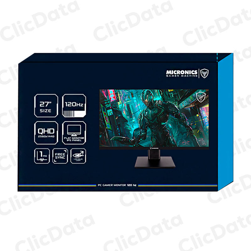 Monitor Micronics Gaming GM27FQ, 27" 2K 2560 x 1440, 120HZ, 1MS